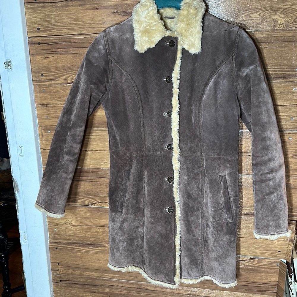 Wilson’s Leather Women's Brown and Cream Coat size medium